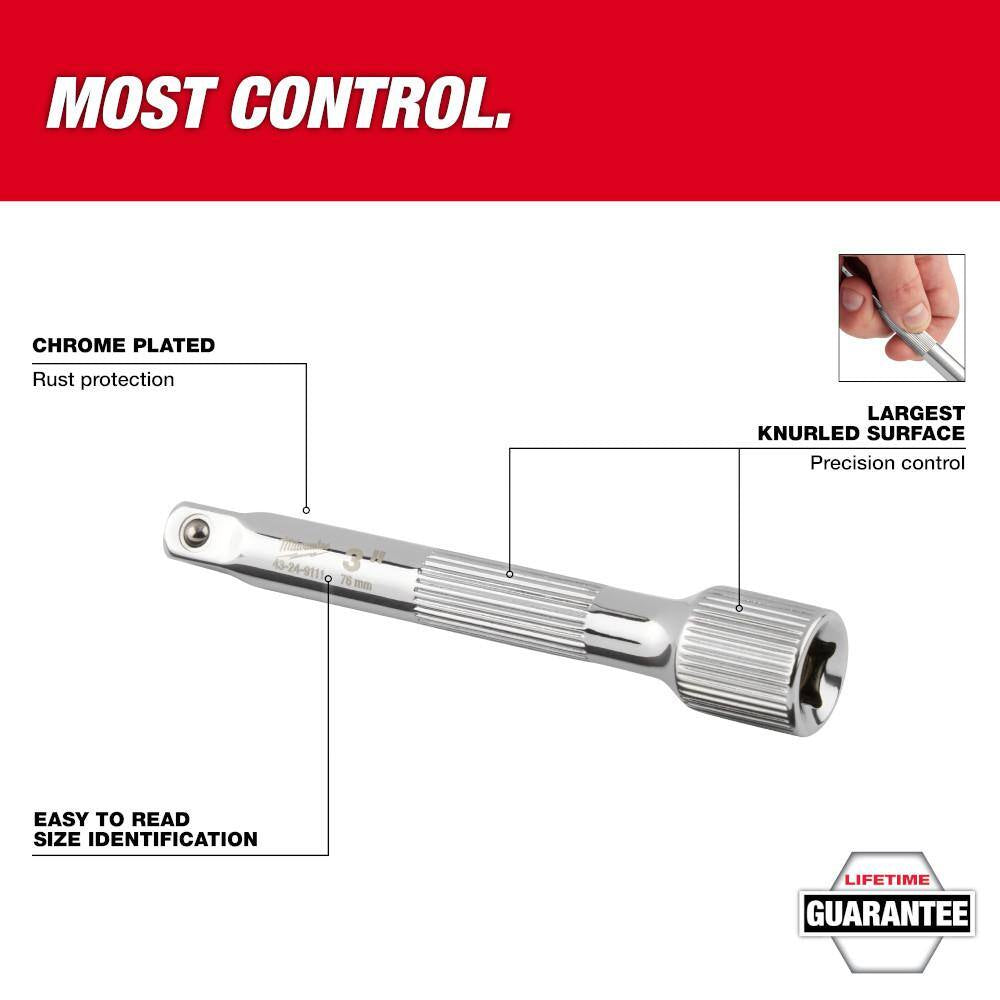 3/8 In. Drive Ratchet with 3/8 In. Drive Extension Set (5-Piece)