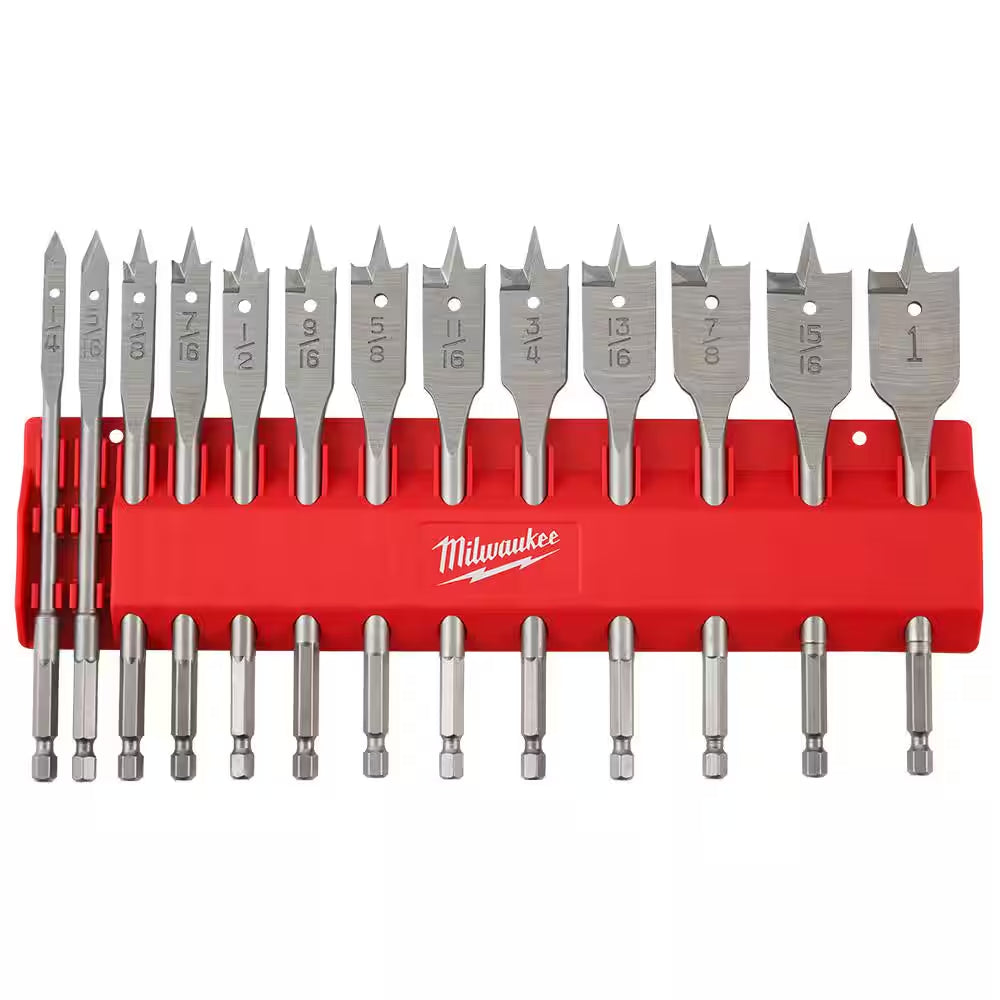 Steel Countersink Set with Wood Spade Bit Set (16-Piece)
