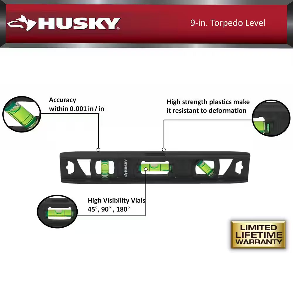 Poly 24 In. I-Beam Level and 9 In. Torpedo Level (2-Pack)